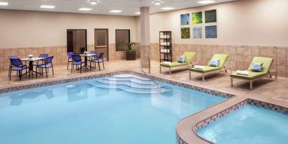 Refreshing indoor pool at Embassy Suites By Hilton Fort Worth Downtown.
