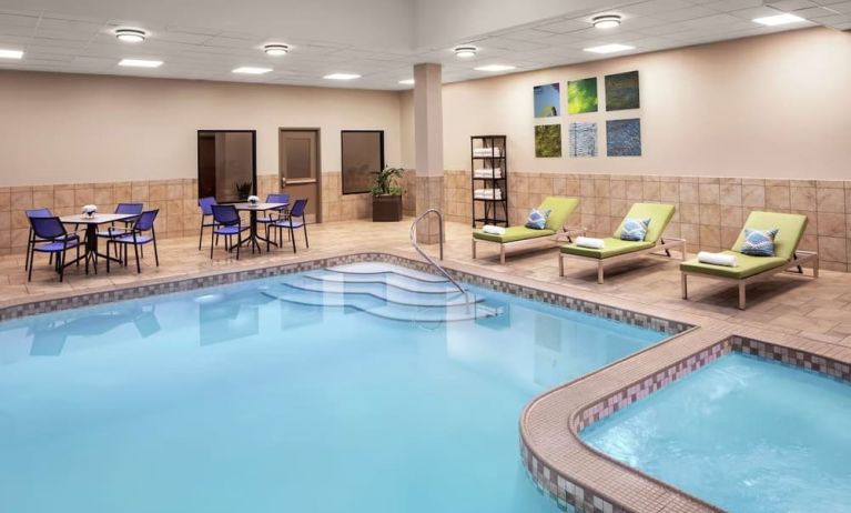 Refreshing indoor pool at Embassy Suites By Hilton Fort Worth Downtown.
