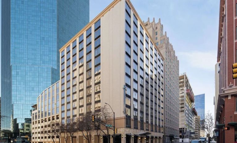 Hotel exterior at Embassy Suites By Hilton Fort Worth Downtown.
