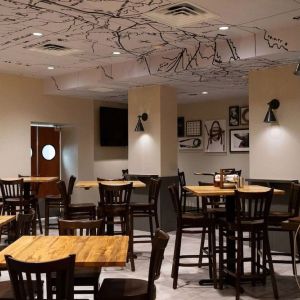 Dining area perfect for coworking at Embassy Suites By Hilton Fort Worth Downtown.
