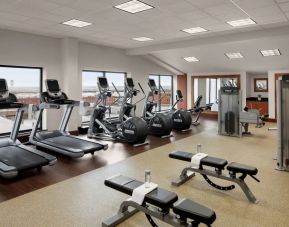 Fitness facility at Embassy Suites San Antonio.