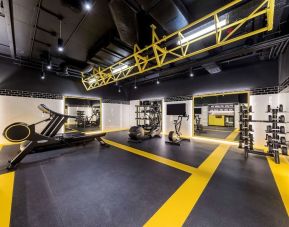 Well equipped fitness center at nhow London.