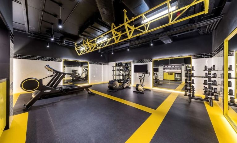 Well equipped fitness center at nhow London.