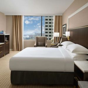 Day use room with natural light at Hilton Indianapolis Hotel & Suites.
