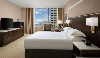 Day use room with natural light at Hilton Indianapolis Hotel & Suites.
