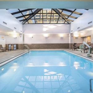 Refreshing indoor pool at Hilton Indianapolis Hotel & Suites.