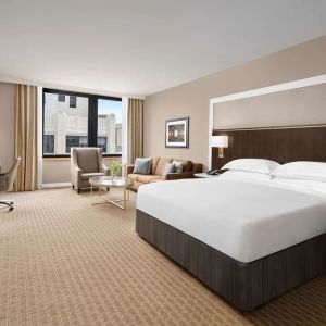 Spacious day use room at Hilton Indianapolis Hotel & Suites.