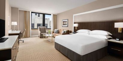 Spacious day use room at Hilton Indianapolis Hotel & Suites.