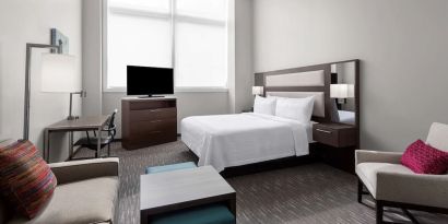 Day use room with natural light at Homewood Suites By Hilton Nashville.