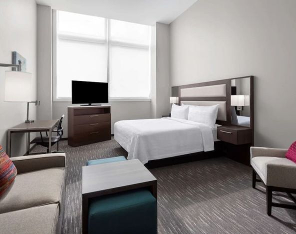 Day use room with natural light at Homewood Suites By Hilton Nashville.