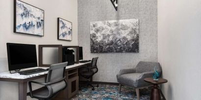 Business center available at Homewood Suites By Hilton Nashville.