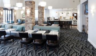 Dining area perfect for coworking at Homewood Suites By Hilton San Jose Airport-Silicon Valley.