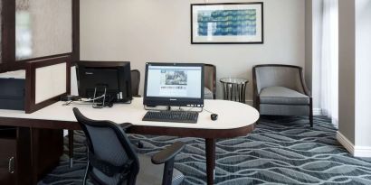 Business center available at Homewood Suites By Hilton San Jose Airport-Silicon Valley.