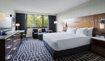 Day use room with work desk and sofa at Hyatt Regency Princeton.