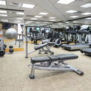 Well equipped fitness center at Hyatt Regency Princeton.