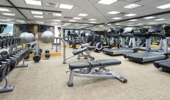 Well equipped fitness center at Hyatt Regency Princeton.