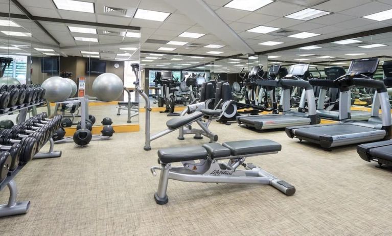 Well equipped fitness center at Hyatt Regency Princeton.