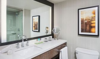 Guest bathroom with shower at Hyatt Regency Princeton.