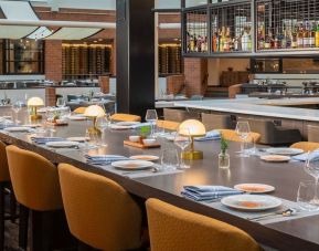 Dining area perfect for coworking at Hyatt Regency Princeton.