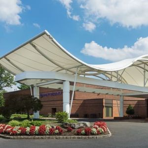 Hotel exterior at Hyatt Regency Princeton.