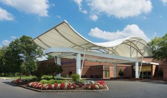 Hotel exterior at Hyatt Regency Princeton.