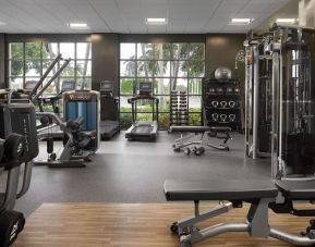 Fitness center at Marriott Boca Raton.