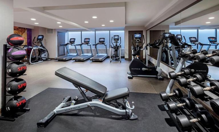 Fitness center at Marriott Baton Rouge.