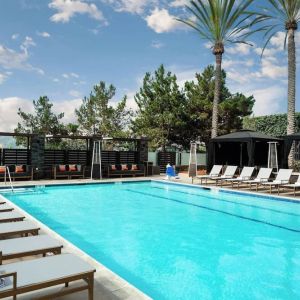 Refreshing outdoor pool at Marriott Del Mar.