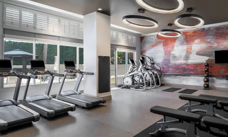 Fitness center available at Marriott Del Mar.