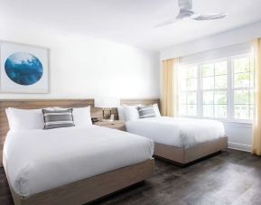 Queen beds at Parrot Key Hotel & Villas.