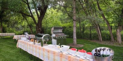 Grill and picnic area at Residence Inn By Marriott Provo.