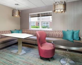 Lobby and coworking lounge at Residence Inn By Marriott Provo.