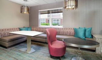 Lobby and coworking lounge at Residence Inn By Marriott Provo.