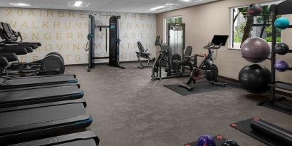 Fitness center at Residence Inn By Marriott San Diego Downtown.