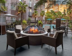 Firepit beside the pool at Residence Inn By Marriott San Diego Downtown.