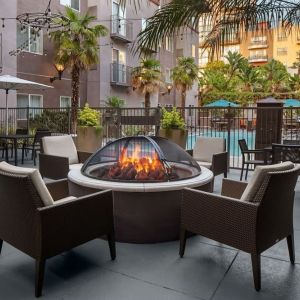 Firepit beside the pool at Residence Inn By Marriott San Diego Downtown.