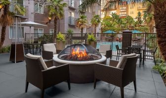 Firepit beside the pool at Residence Inn By Marriott San Diego Downtown.