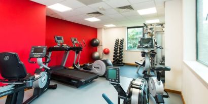 Fully equipped fitness center at ibis Styles Birmingham NEC.