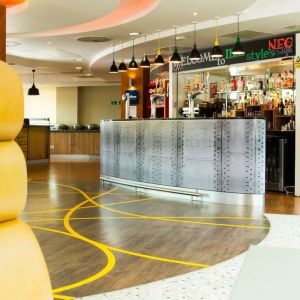 Hotel bar at ibis Styles Birmingham NEC.