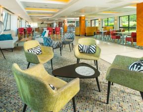 Comfortable lobby lounge at ibis Styles Birmingham NEC.