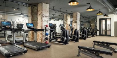 Fitness center available at Union Station Hotel Nashville.