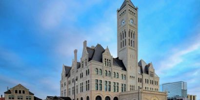 Hotel exterior at Union Station Hotel Nashville.