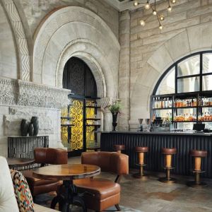 Hotel bar at Union Station Hotel Nashville.