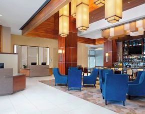 Lobby and coworking lounge at The Westin Crystal City Reagan National Airport.