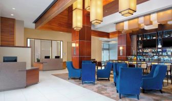 Lobby and coworking lounge at The Westin Crystal City Reagan National Airport.