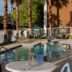 Refreshing outdoor pool at Fairfield Inn By Marriott Las Vegas Convention Center.
