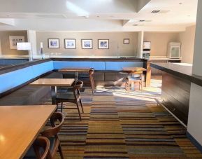 Dining area perfect for coworking at Fairfield Inn By Marriott Las Vegas Convention Center.
