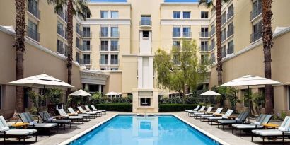 Refreshing outdoor pool at Hyatt Regency Valencia.