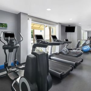 Fitness center at Hyatt Regency Valencia.