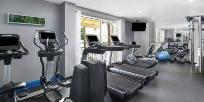 Fitness center at Hyatt Regency Valencia.